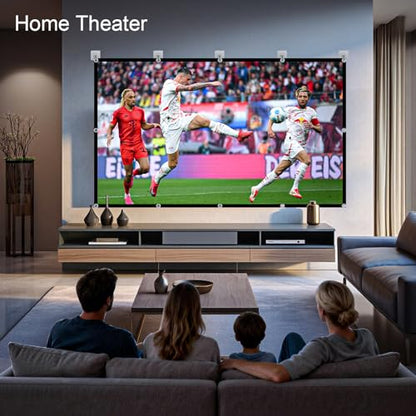 Projector Screen 180 inch,Portable Large Movie Projector Screen 16:9 HD Indoor Outdoor Double Sided Rear Projection Screen Video for Home, Party, Office, Classroom - size: 180 inch