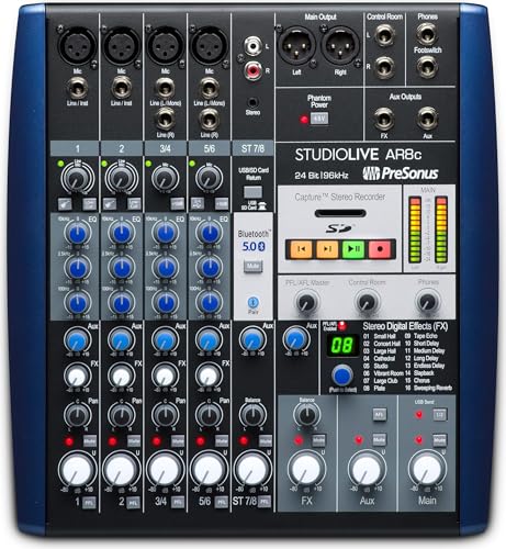 PreSonus StudioLive AR8c Analog Mixer with Studio One Pro Software - size: 8-Channel