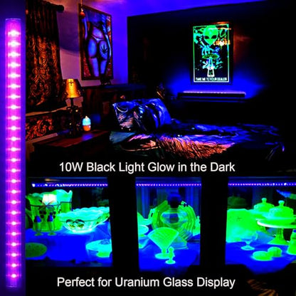 10W 1ft Blacklight Bar T5, 2 Pack UV LED Blacklight, 395-400nm Black Light Tube with USB+Switch+59in Cord, Black Lights for Glow Party, Bedroom, Body Paint, Fluorescent Poster, Birthday - size: T5-2Pack