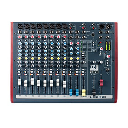 Allen & Heath ZED60-14FX - Touring Quality Audio Mixer with 6 Mic/Line, 2 Mic/Line/DI, 3 Stereo Line, Onboard FX and USB I/O (AH-ZED60-10FX)