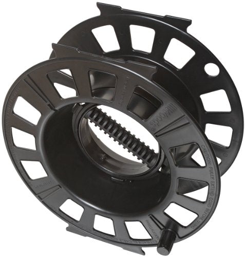 Woods Snap-Together Cord Reel - Holds Up to 150 Feet of 16/3 AWG Cord - Spins Freely for Smooth Reeling - Accommodates 14 & 12 Gauge Cords - Black