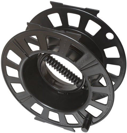 Woods Snap-Together Cord Reel - Holds Up to 150 Feet of 16/3 AWG Cord - Spins Freely for Smooth Reeling - Accommodates 14 & 12 Gauge Cords - Black