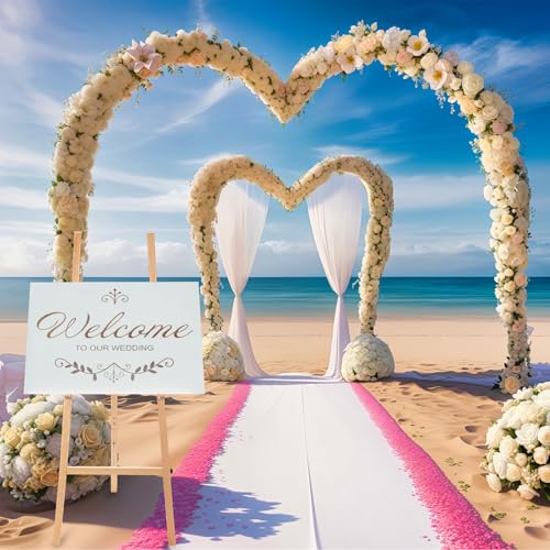 Wooden Croblissful 50" Easel Stand for Wedding Sign Adjustable, Wood | 3 Tier Height, Display Easel with Chain, Heavy Duty Floor Tripod, Welcome Wedding Baby Shower Sign, Painting Canvas Poster - color: Wooden
