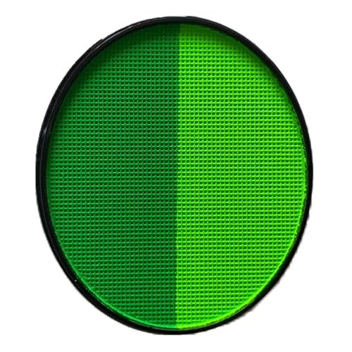 Green Face Body Paint(30gm), Water Activated Halloween Party, Water Based SFX Makeup for Halloween Witch Camouflage Alien Goblin Special Effects Cosplay (Light Green + Green) - color: 1 Split Cake Light Green + Green