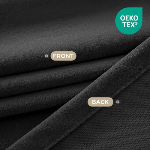 Joydeco Black Velvet Curtains 90 inch Length 2 Panels, Luxury Blackout Rod Pocket Thermal Insulated Window Curtains, Super Soft Room Darkening Drapes for Living Dining Room Bedroom,W52 x L90 inches - color: Rod Pocket | Black, size: 52"W x 90"L (Pack of 2