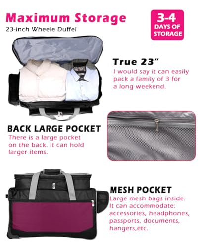 Dance Bag with Garment Rack,23inch Dance Competition Garment Bags with Clothes Rack,Suitcase,Rolling Duffle for Travel, Wheeled Drop-Bottom Upright Luggage Closet Suitcase(Expand-Grey) - color: 23inch Expand-Grey
