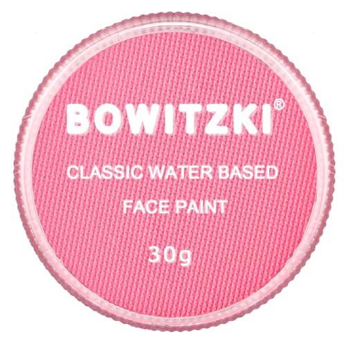 Bowitzki 30g Professional Face Paint Body Paint Water Based Face painting Makeup for Adults Split Cake Single Color (Light Pink) - color: Light Pink