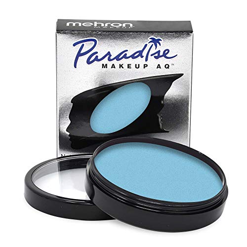 Mehron Makeup Paradise AQ - LIGHT BLUE, Water-Activated Face & Body Paint - color: Light Blue, size: 1.4 Ounce