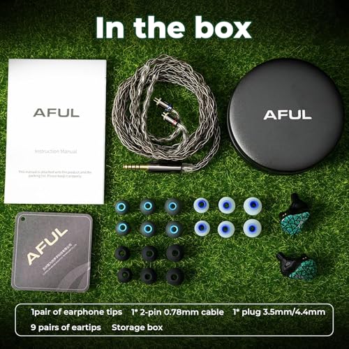 HiFiGo AFUL Performer 5+2/7 IEMs, 1 Micro Planar+2DD+4BA in-Ear Monitor with 3D Printed Acoustic Tube Structure, HiFi Wired Gaming Earbuds with 3.5mm Jack Detachable Cable for HiFi Music (3.5mm)