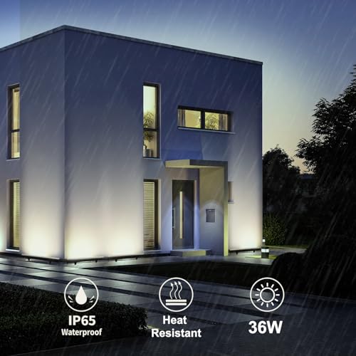 36W LED Wall Washer Lights, 4000K Neutural White Linear Flood Light, 3.2ft/40 120V LED Light Bar, IP65 Waterproof Outdoor LED Wall Washer Lights for Landscape, Church, Ads, Yard, Garden - color: 4000K Neutral White