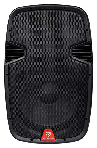Rockville RAM15BT 15" Rechargable Powered 800W PA Speaker, 2 Mics, Bluetooth - size: 15 inch