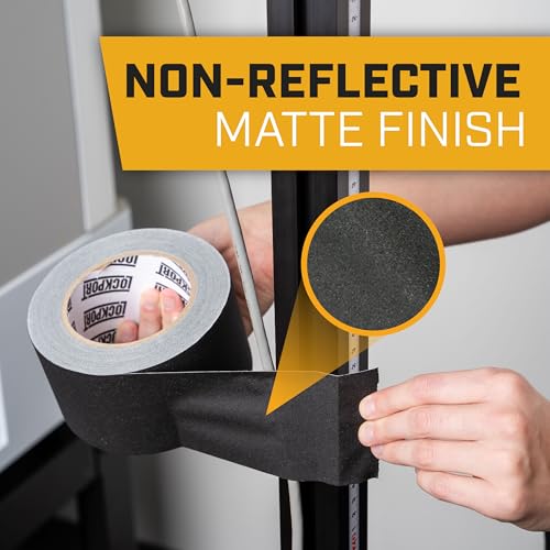 Black Gaffers Tape 3 inch x 45 Yards - 1 Pack Pro Grade Matte Gaff Tape | Extra-Wide, No Residue, Water Resistant, Non-Reflective, Easy Tear - Multipurpose for Photography Heavy Duty Gaffers Tape - style: 1-Pack (45 Yards)