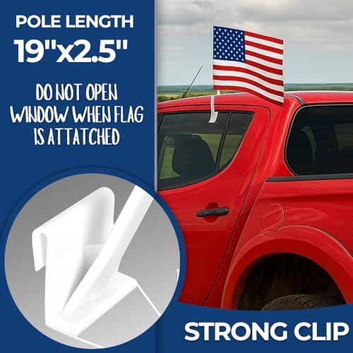 DC Custom Car Flag Pole Window Custom Flag with Picture, Made in USA | 12x17 Inch Car Window Flags for Vehicles, Custom Flags for Outside, Flag Pole for Car and Car Flag Holder Included - color: Car Flag
