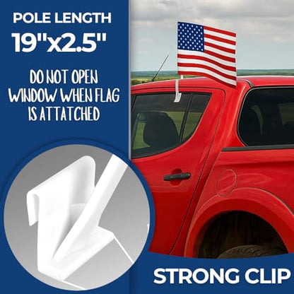 DC Custom Car Flag Pole Window Custom Flag with Picture, Made in USA | 12x17 Inch Car Window Flags for Vehicles, Custom Flags for Outside, Flag Pole for Car and Car Flag Holder Included - color: Car Flag