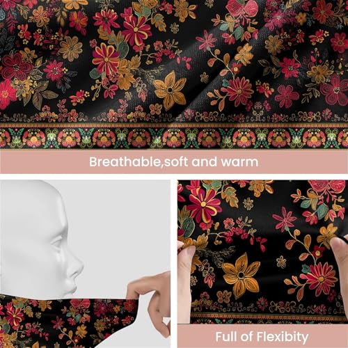 Art Owl Women's Slouchy Beanie Hat Cute Turban Hats Cancer Headwear Caps Baggy Skull Sleep Scarf - color: Bohemian Floral