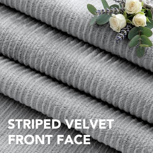 H.VERSAILTEX Velvet 100% Blackout Curtains for Living Room Full Light Blocking Curtains Thermal Insulated Room Window Drapes Soft Luxury Curtains Grommet Top 2 Panels (55" W x 63" L, Gray) - color: Grey, size: 55"W x 63"L (Pack of 2)