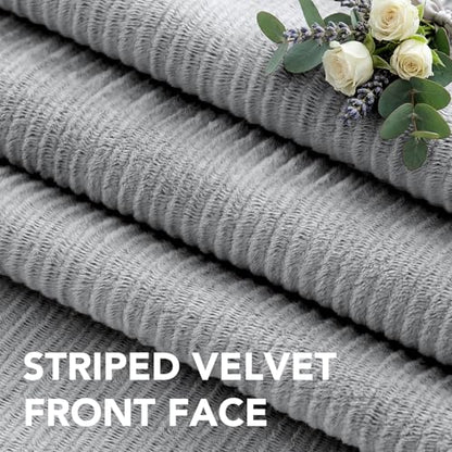 H.VERSAILTEX Velvet 100% Blackout Curtains for Living Room Full Light Blocking Curtains Thermal Insulated Room Window Drapes Soft Luxury Curtains Grommet Top 2 Panels (55" W x 63" L, Gray) - color: Grey, size: 55"W x 63"L (Pack of 2)