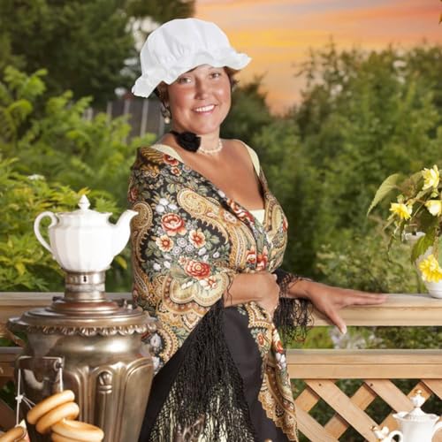 BAOZOON White Mob Cap Colonial Bonnet Hat Grandma Night Hat with Lace Frilly Cosplay Accessories for Revolutionary Handmaids - style: 6 Pcs