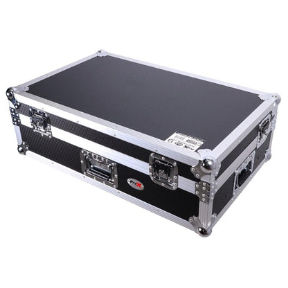 ProX XS-FLX102UWLT Flight Style Road Case For Pioneer XS-DDJFLX10 or DDJ-GRV6 DJ Controller with Laptop Shelf 2U Rack Space Wheels