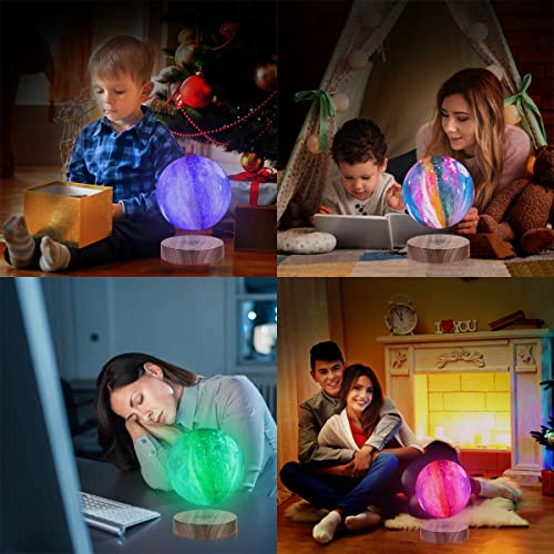 Floating Moon Lamp -3D Galaxy Levitation Moon Light,Magnetic LED Night Lights for Girls Boys Kids Women Birthday Graduation Gifts - color: 16 colors galaxy