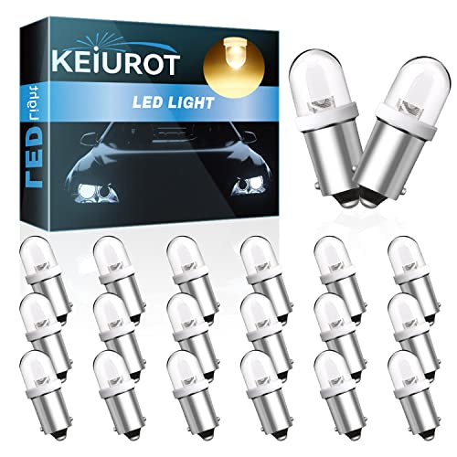 Keiurot GE44 47 755 Bulb BA9S Pinball Led Bulbs,DC 6V/6.3V, Warm White - color: Warm White Pinball Led Bulbs 6V