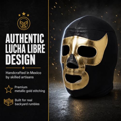 Make It Count (Pick your) Youth Kids Children Lucha Libre Luchador Wrestling Mask (Kids - Fit) - style: Gold Demon