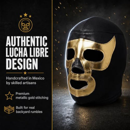 Make It Count (Pick your) Youth Kids Children Lucha Libre Luchador Wrestling Mask (Kids - Fit) - style: Gold Demon