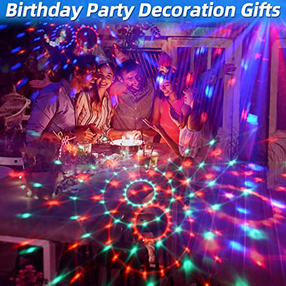 Disco Ball Light, Party Favors & Decorations, USB LED Mini Sound Activated DJ Dance Colourful RGB Strobe Lamp for Home Room Dance Karaoke Xmas Halloween Happy Birthday Wedding Club Show