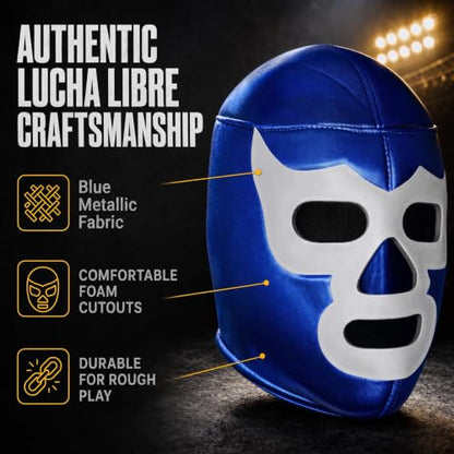Make It Count (Pick your) Youth Kids Children Lucha Libre Luchador Wrestling Mask (Kids - Fit) - style: Blue Demon