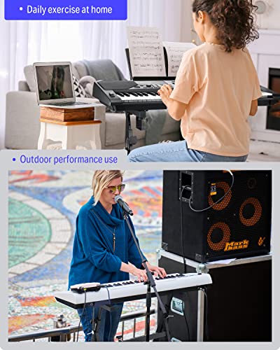 Donner Keyboard Stand, Z-style Heavy-Duty Piano Stand, Adjustable and Portable Piano Keyboard Stand, Suitable for 54, 61 and 88 Keys Electric Keyboards Digital Pianos - size: Z-style Fixed