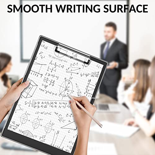 Sooez Nursing Clipboard with Storage, Clear Top Clip Boards 8.5x11, Black | Heavy Duty Plastic, Dry Erase, High Capacity, Nurse Essentials, Dental Assistant, Teacher & College School Office Supplies - color: Black