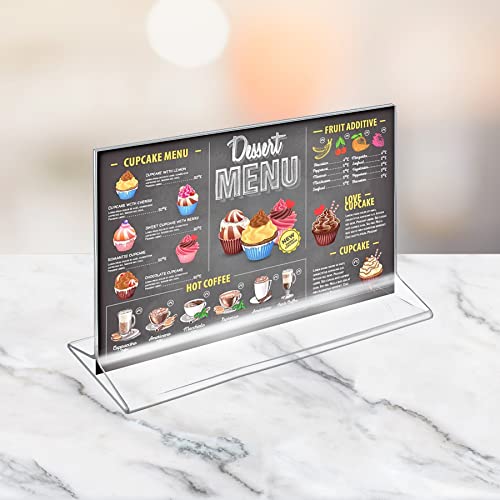 Azar Displays 142718 11-Inch Width by 7-Inch Height Top-Load Acrylic Sign Holder, 10-Pack - size: 11 in W x 7 in H Horizontal