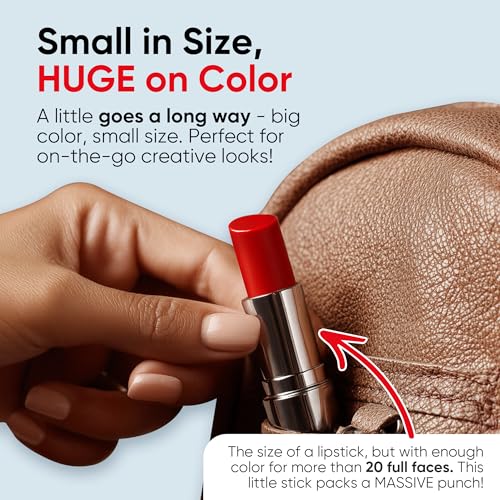 Blue Squid PRO Red White Blue Face Paint Stick - Waterproof Body Paint For Adults & Kids Eye Black Baseball, Eyeblack Softball - Hypoallergenic Twist-Up Non-Toxic Makeup Stick - Cosplay, Sports & SFX - color: Red, White & Blue
