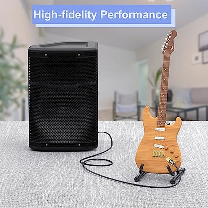 2 Pack 33 feet (10M) 1/4" to 1/4" Speaker Cables, 12 AWG Professional 6.35mm to 6.35mm Stereo Audio Cable Heavy Duty Cord Wire Guitar Speaker Cable - size: 33 ft, style: 1/4" to 1/4" end
