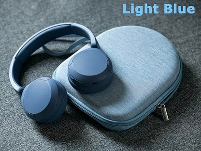 Ginsco Case Compatible with Sony WH-CH520 Wireless Headphones Bluetooth On-Ear Headset with Microphone, with JBL Tune 510BT/520BT/500BT/Junior 320 Ultra-Slim Case for On Ear Headphones (Light Blue) - color: Light Blue