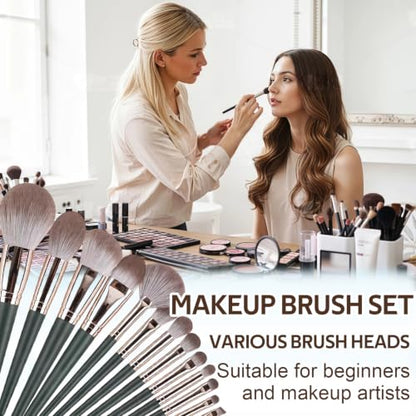 Makeup Brush Set 14PCS Professional-Complete Kit with Foundation,Eyeshadow,Blush&Lip Brushes-Soft Synthetic Bristles for Women&Beginners - color: C