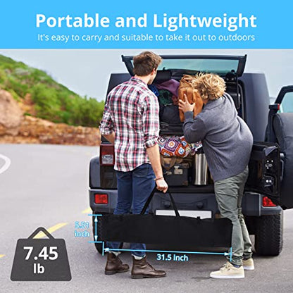 Projector Screen with Stand, 120 inch Portable Projection Screen, 16:9 4K HD Rear & Front Projections Movies Screen with Carry Bag, for Indoor Outdoor Home Theater Backyard Camping