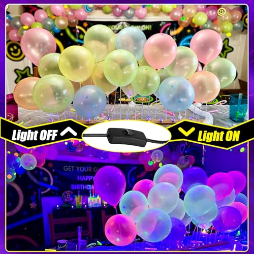 45W LED Black Light Bar, Blacklight with 6.6ft Cord+Switch, Light Up 26x26ft, Glow in The Dark for Halloween, Party, Birthday, Body Paint, Fluorescent Poster, Bedroom
