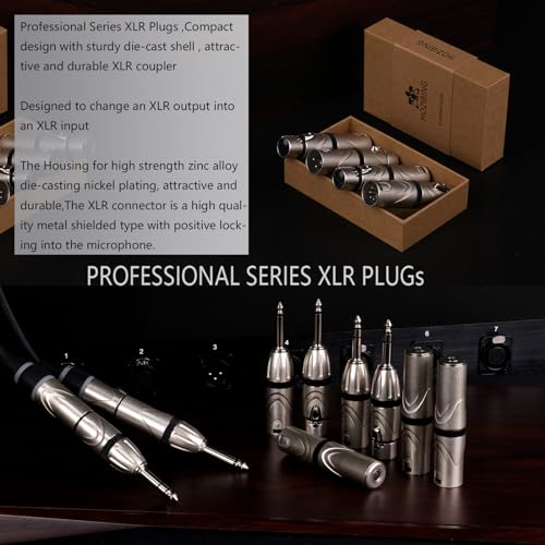 XLR to 1/4 6.35MM Microphone Audio Adapter,1/4" TRS Female to XLR Male Splitter,6.35mm Stereo Female to 3PIN Male Guitar Converter - color: XLR Male to 1/4 TRS Female(D1053)
