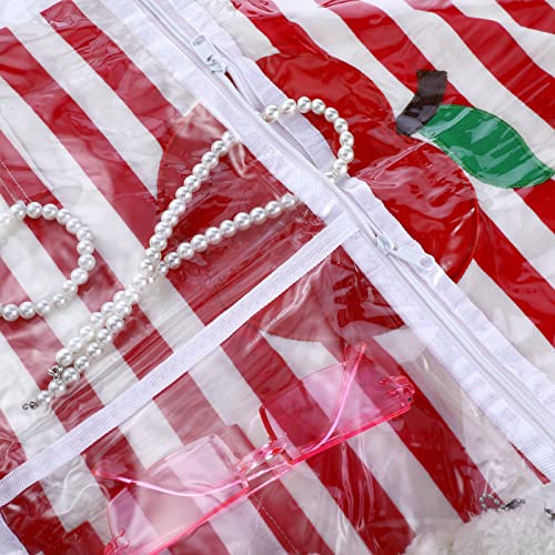 Sanwuta 4 Pcs Clear PVC Large Dance Garment Bags for Dancers Costume Long Garment Bag with 4 Zipper Pockets for Competitions(22.8 x 51 Inch,Clear) - size: 22.8 x 51 Inch