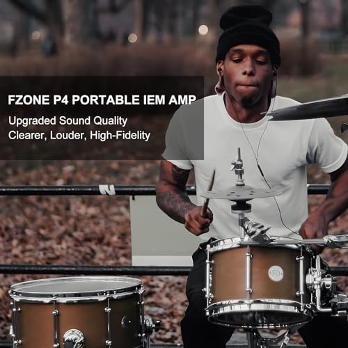 FZONE Upgraded in-Ear Monitor Amplifier Portable IEM with Super Great Sound Quality, Stereo/Mono Switch, Enhanced Durable Belt Clip