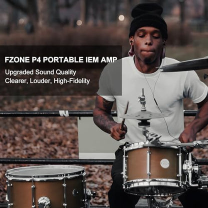 FZONE Upgraded in-Ear Monitor Amplifier Portable IEM with Super Great Sound Quality, Stereo/Mono Switch, Enhanced Durable Belt Clip