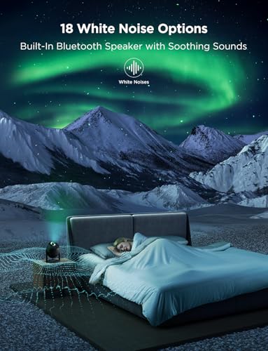 Govee Star Light Projector with 3 Aurora Flowing Effects | Works with Matter and Alexa, 52 Scene Modes, 18 White Noise Options, LED Night Light Projector for Bedroom, Without Plug - style: Aurora