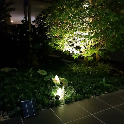 Solar Spot Lights Outdoor Legacy Mini 50X Twin Solar-Powered LED Spotlight (Cool White LED) for Outdoor Garden Yard Landscape Uplight Downlight, Waterproof, Black Finish - size: LEGACY 50X Cool White