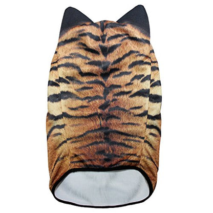 WTACTFUL 3D Animal Ears Balaclava, Breathable Face Mask for Halloween | Stand-Up Ears, Windproof Dustproof, Quick-Dry, No Fade Print, Soft, for Music Festivals Raves Ski Snowboard Moto Party - color: Tiger Meb-14