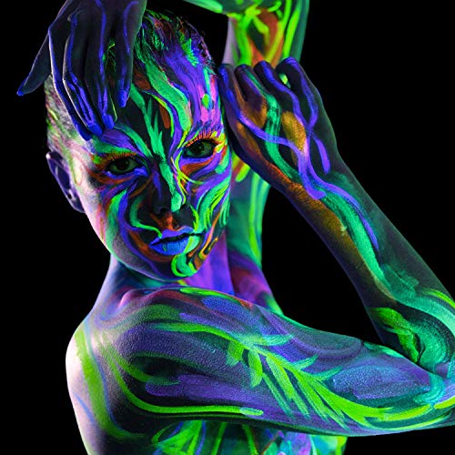 Mehron Makeup Liquid Makeup - GLOW IN THE DARK, Face & Body Paint | 1 Fl oz Water-Based Face Paint & Body Paint Perfect for Halloween & Cosplay. Air Brush Compatible. Vegan & Made in the USA. - color: Glow in the Dark