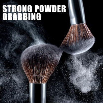 LORYP Black Makeup Brushes Set 21Pcs Powder Blush Foundation Concealer Highlighter Brush Vegan Pro Face and Eye Brush Kit - color: Matte Black