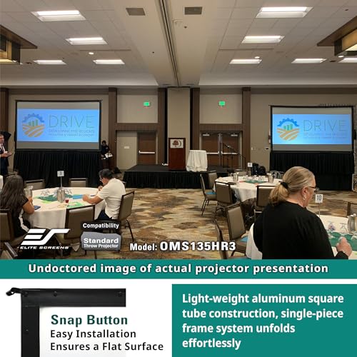 Elite Screens Yard Master 2, 120-inch Outdoor Portable Fast Folding Projector Screen w/ Stand 16:9, 8K 4K Ultra HD 3D Movie Theater Cinema REAR Projection, OMS120HR3, US Based Company 2-YEAR WARRANTY - size: 120-inch, style: 16:9 Aspect Ratio