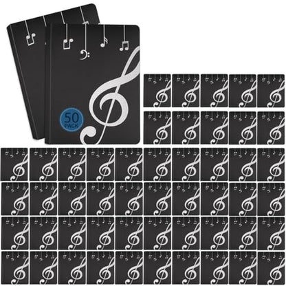 Music Folder Sheet Music Folders Binder Music Choral Storage Holder 50 Pack | Blank Sheet Files Plastic A4 Size 40 Pockets - size: 50 Pack