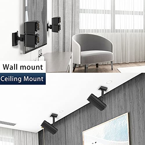 Dinghosen Wall/Ceiling Mount Bracket for UB-20 Series II ST535 ST525 ST520 535III 525III CM520 Virtually Invisible 300 Lifestyle 600 SoundTouch JC-II AM6-V AM10-V AM10IV Black (Set of 4)
